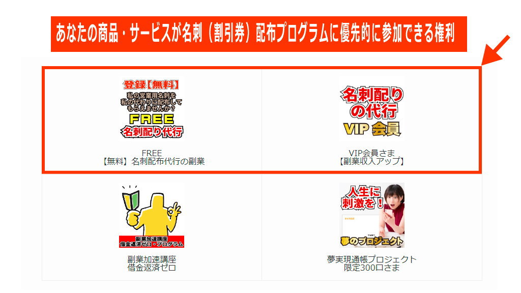 商品・サービスをオリジナル副業モデルに参加させることのできる権利イメージ画像